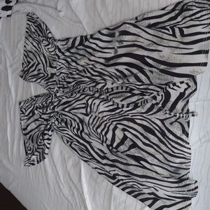 Mini zebra print dress